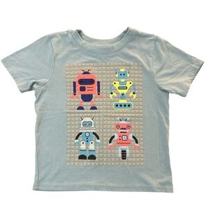 Kids Robot Graphic Tee - Blue